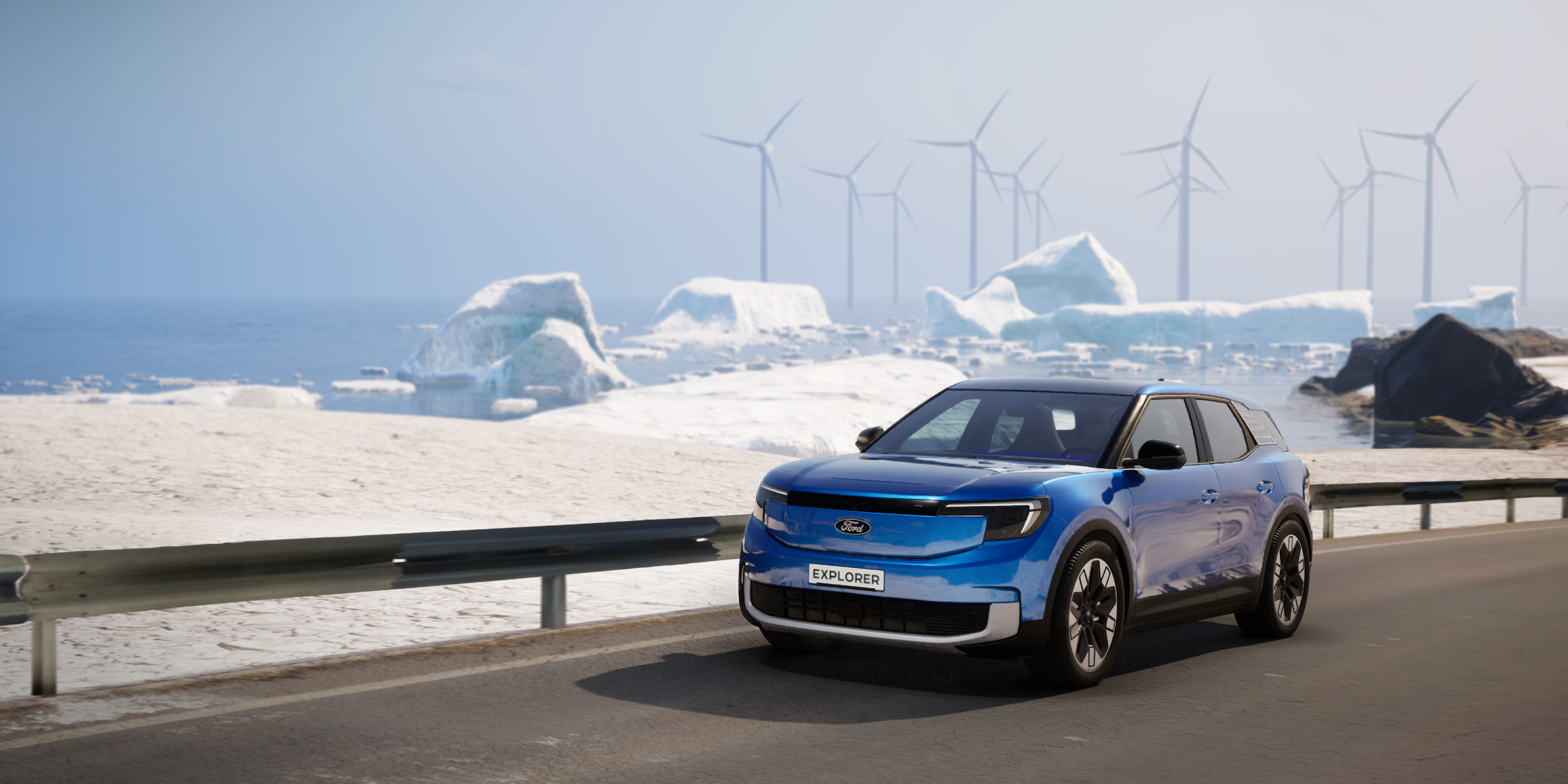Ford Explorer Mountain Scene
